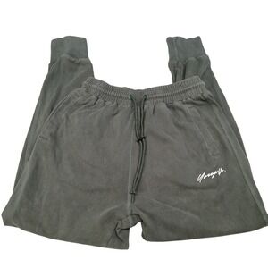 YoungLA Mens Jogger Sweatpants Washed Olive Green Athletic Gym Pants Small